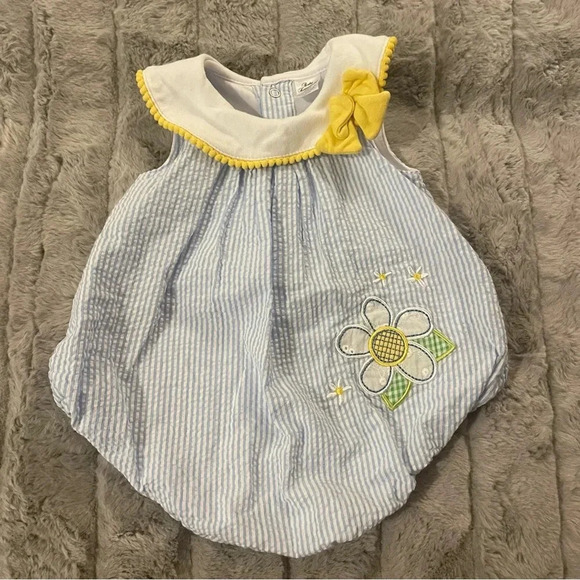 Seersucker Romper - Picture 1 of 5